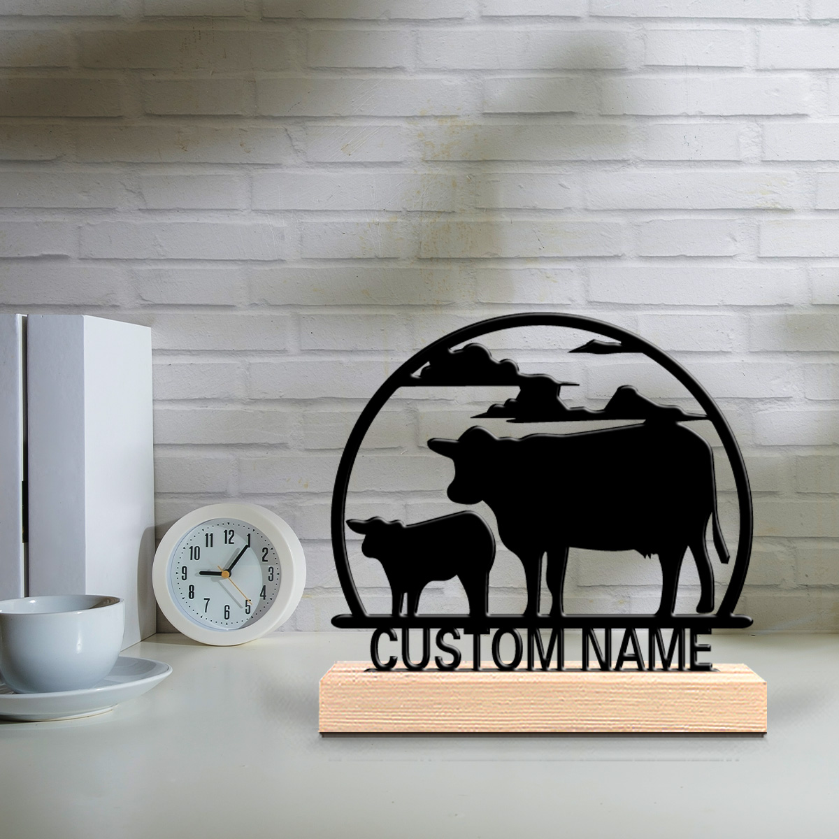 Art Y Craft - 1pc Fashion Cow Customizable Name Metal