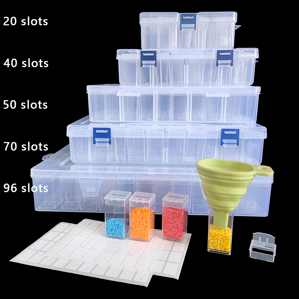Mosaic Tile Supply - Square Plastic Diamond Painting Storage Box