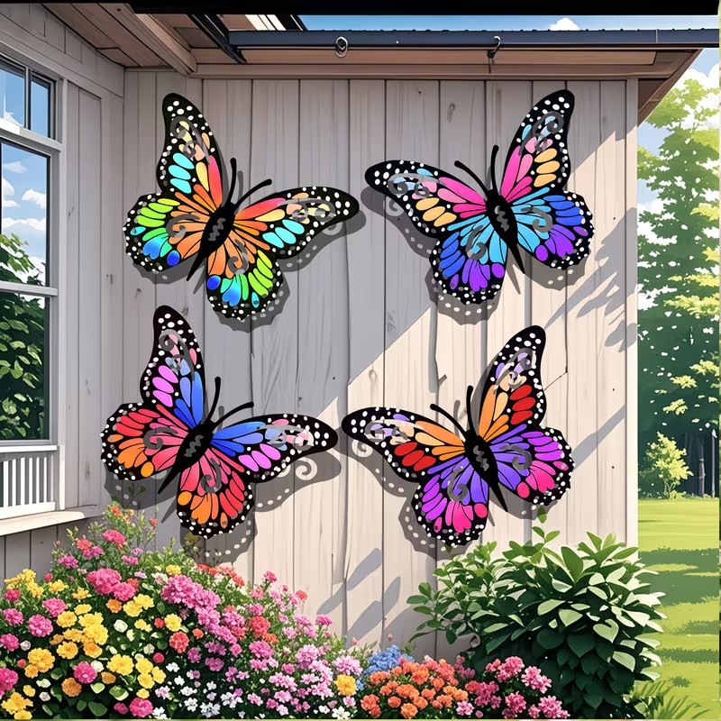 4pcs Colorful metal butterfly  - огляд і ціна Art Craft Butterfly