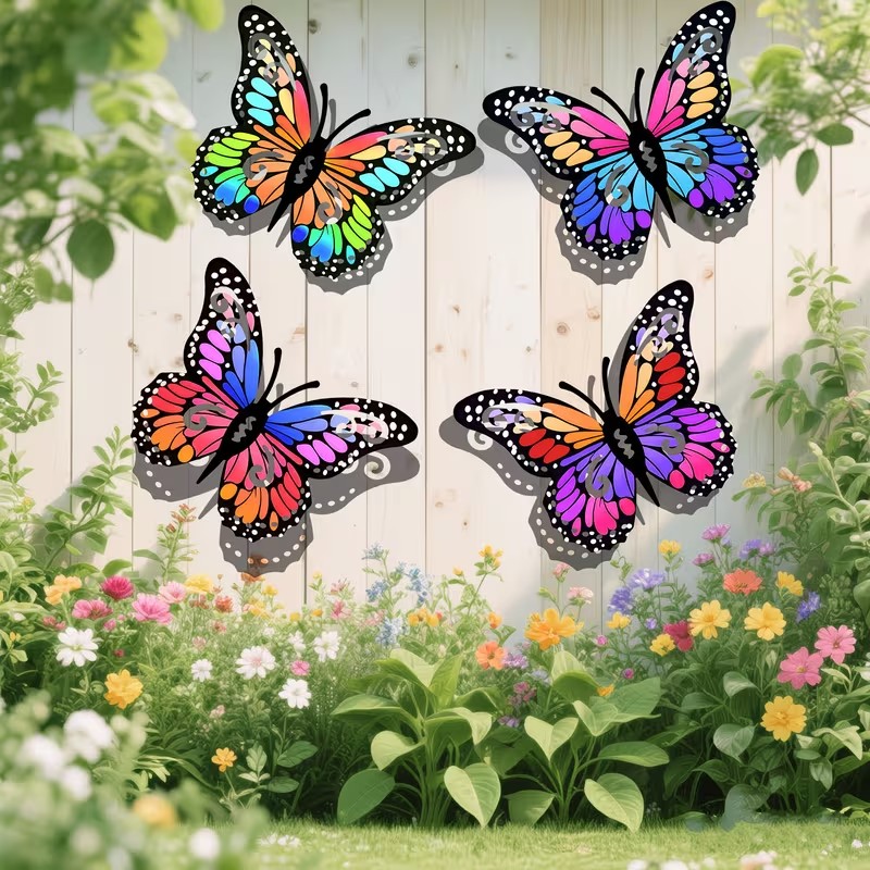 4pcs Colorful metal butterfly  - огляд і ціна Art Craft Butterfly