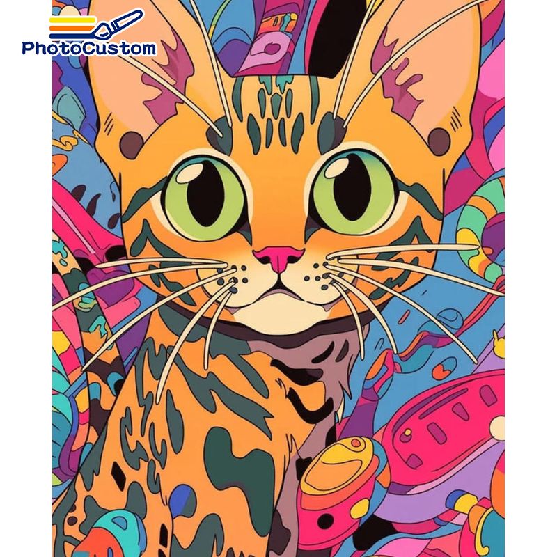 PhotoCustom Ginger Cat Paintin - огляд і ціна Art Craft Easy Ideas