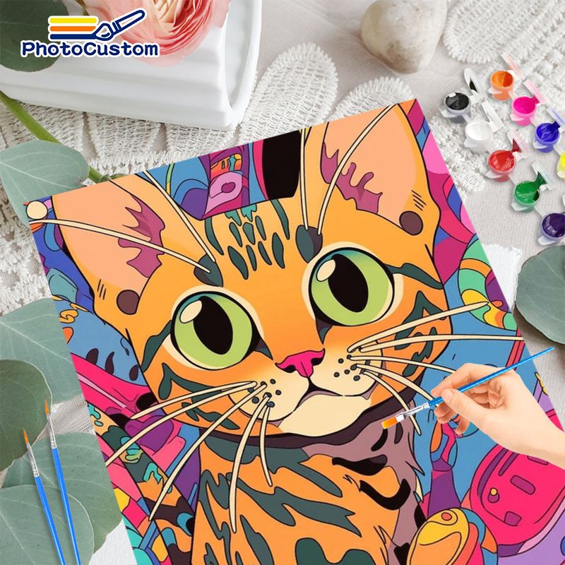 PhotoCustom Ginger Cat Paintin - огляд і ціна Art Craft Easy Ideas