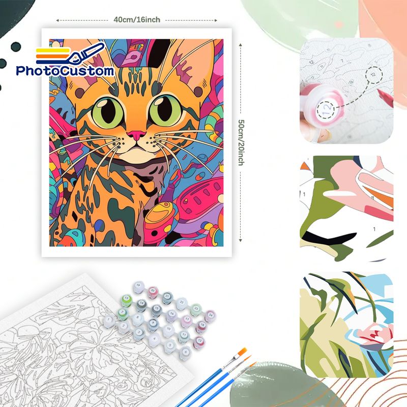 PhotoCustom Ginger Cat Paintin - огляд і ціна Art Craft Easy Ideas