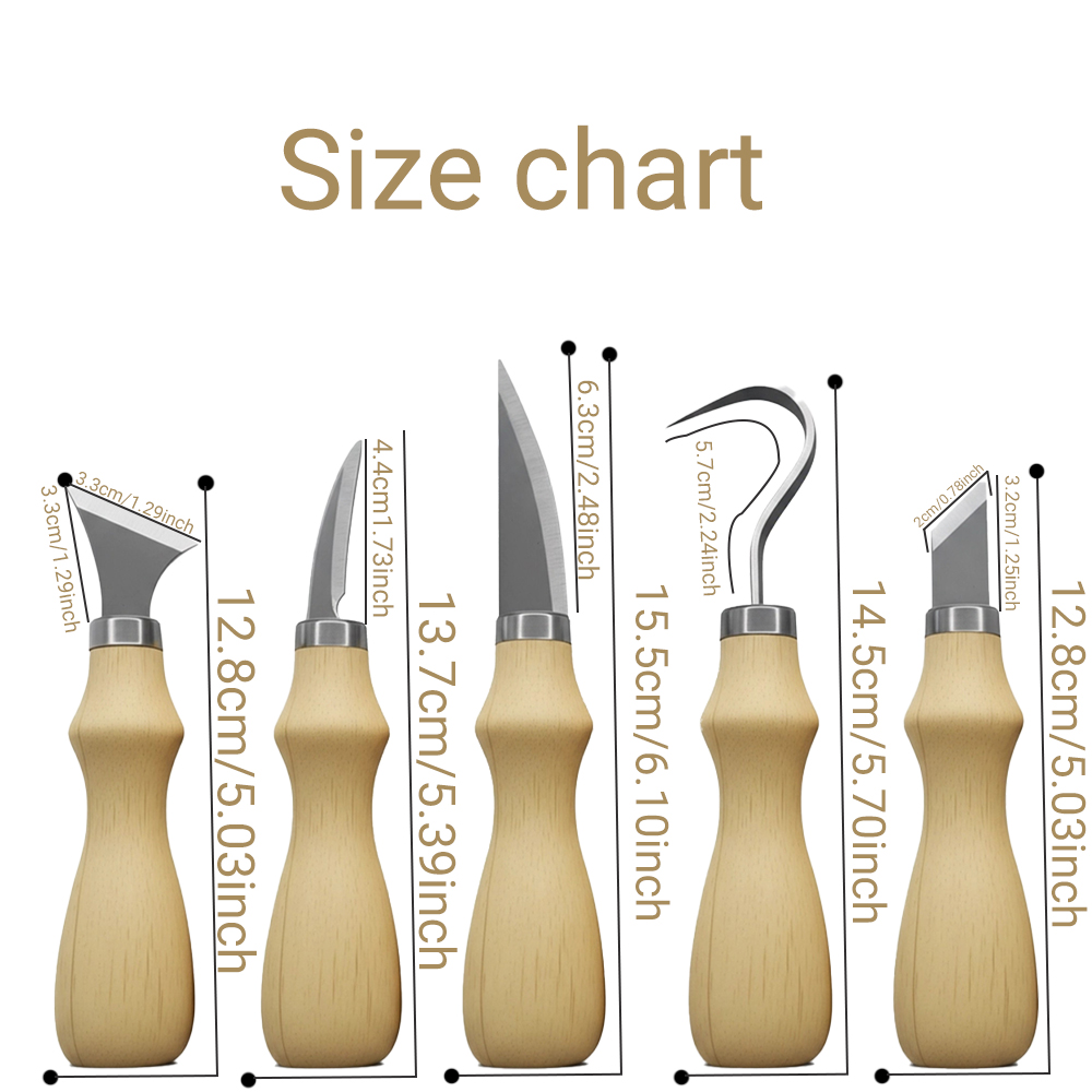 5PC Wood Carving Tools Set wit - огляд і ціна Art Craft Knife