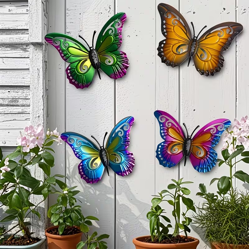 4pcs Colorful Metal butterfly  - огляд і ціна Art Craft Butterfly