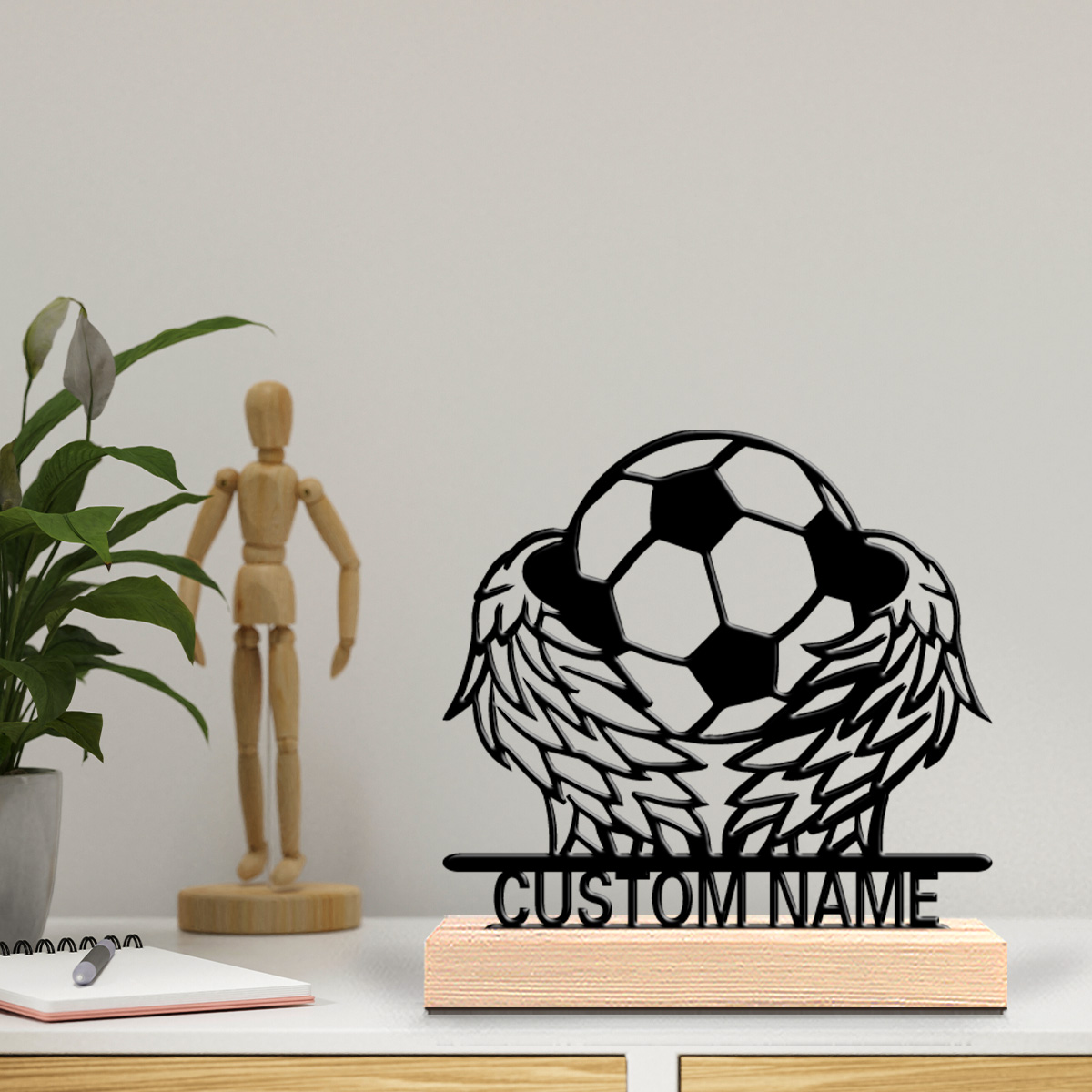 1pc Wing Soccer Custom Text Ti - огляд і ціна Art Y Craft