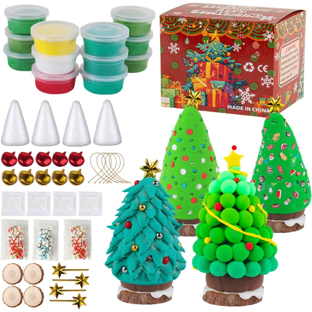 Christmas Trees DIY Crafts Kit - огляд і ціна Air Dry Clay