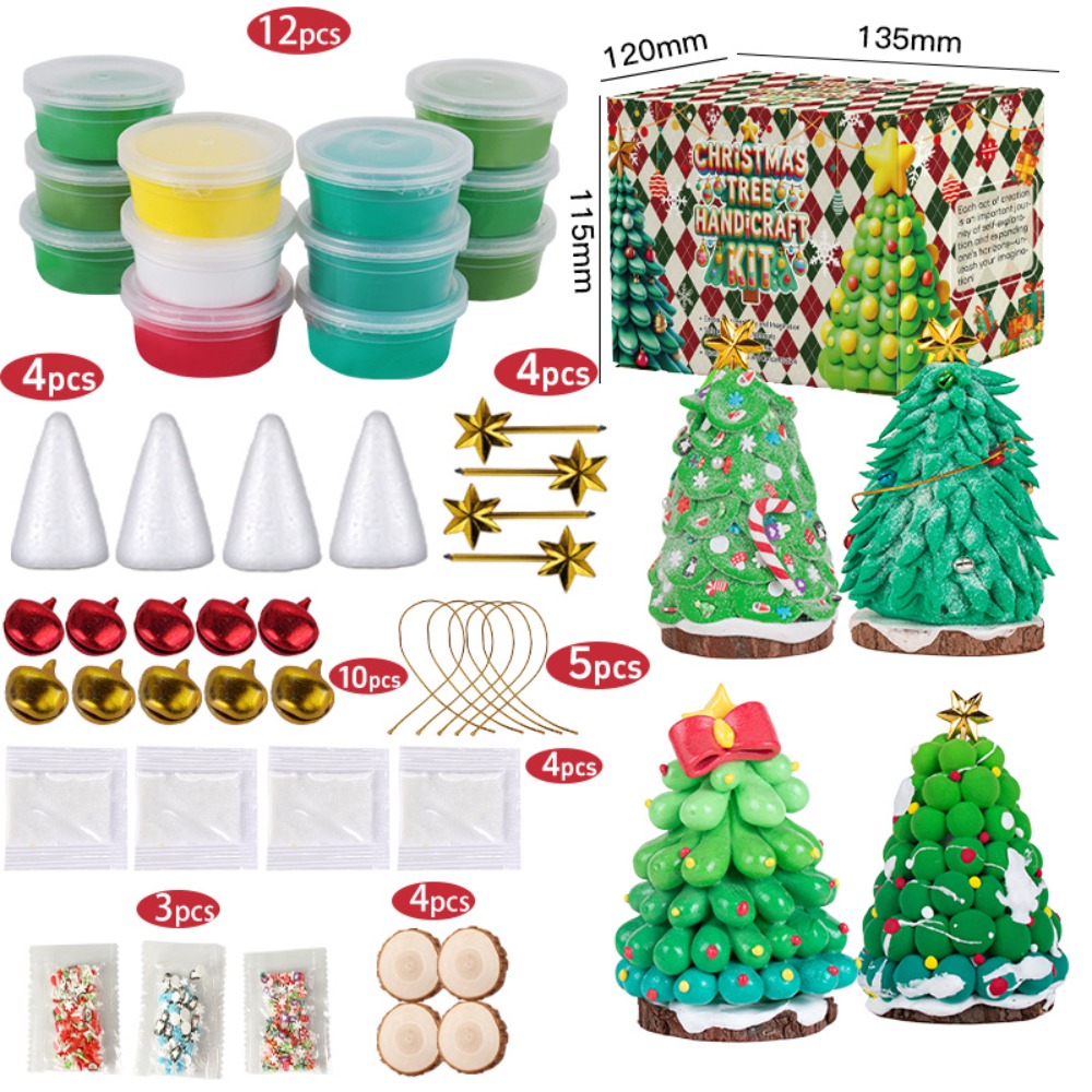 Christmas Trees DIY Crafts Kit - огляд і ціна Air Dry Clay