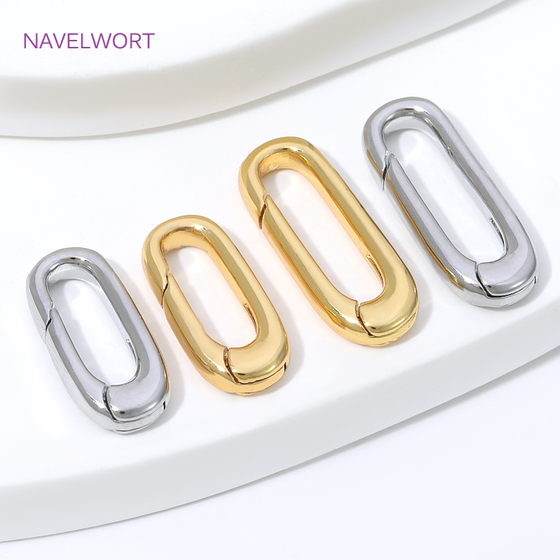 1/2/4Pcs 18K Gold Plated Oval  - огляд і ціна Art Craft Diy