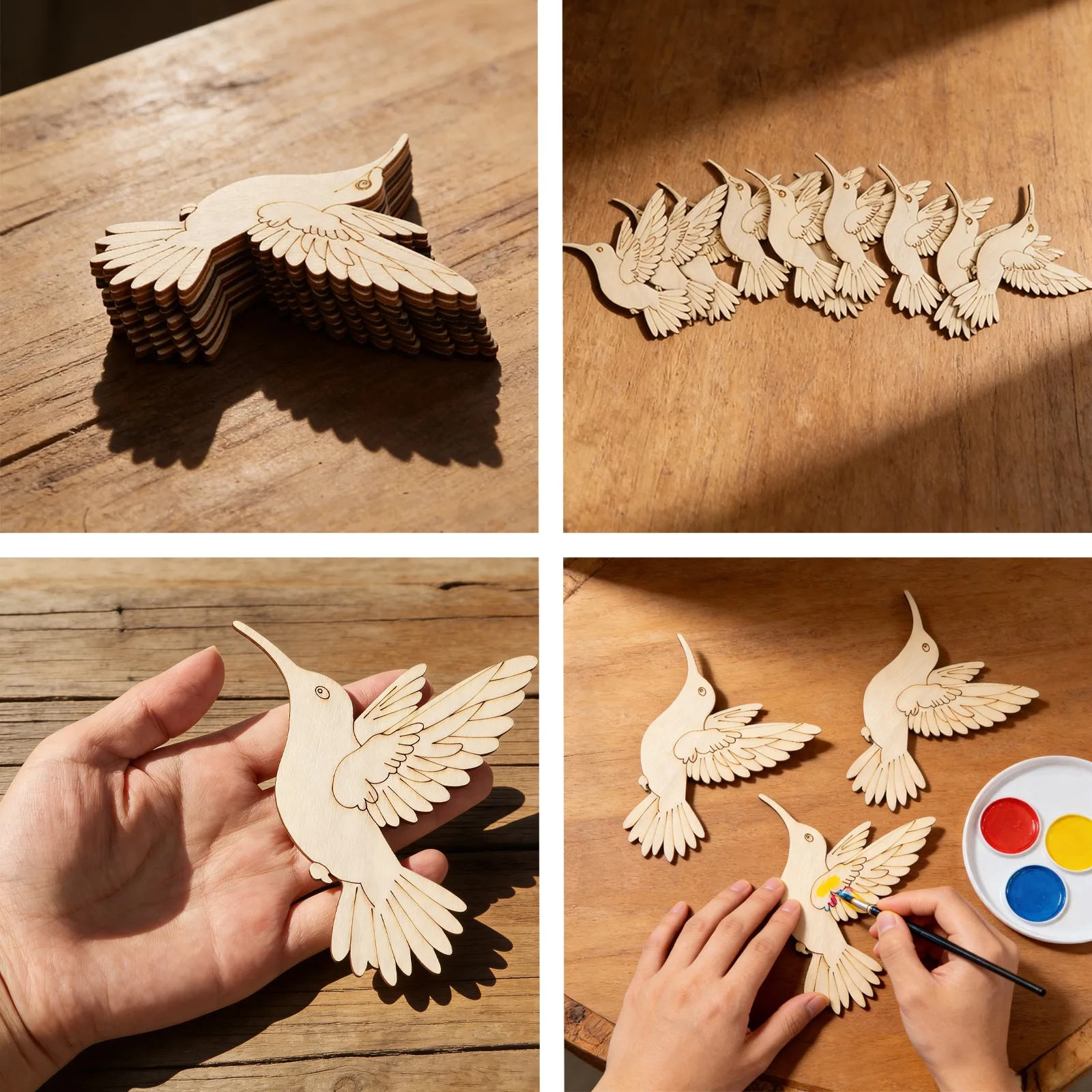 10pcs Unfinished Wood Animal B - огляд і ціна Art Craft Diy
