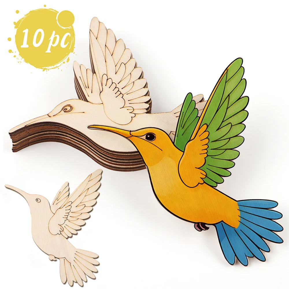 10pcs Unfinished Wood Animal B - огляд і ціна Art Craft Diy