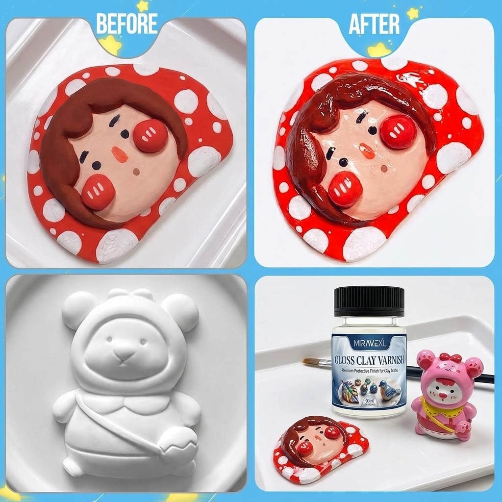 High Gloss Clay Glaze with 2 B - огляд і ціна Air Dry Clay