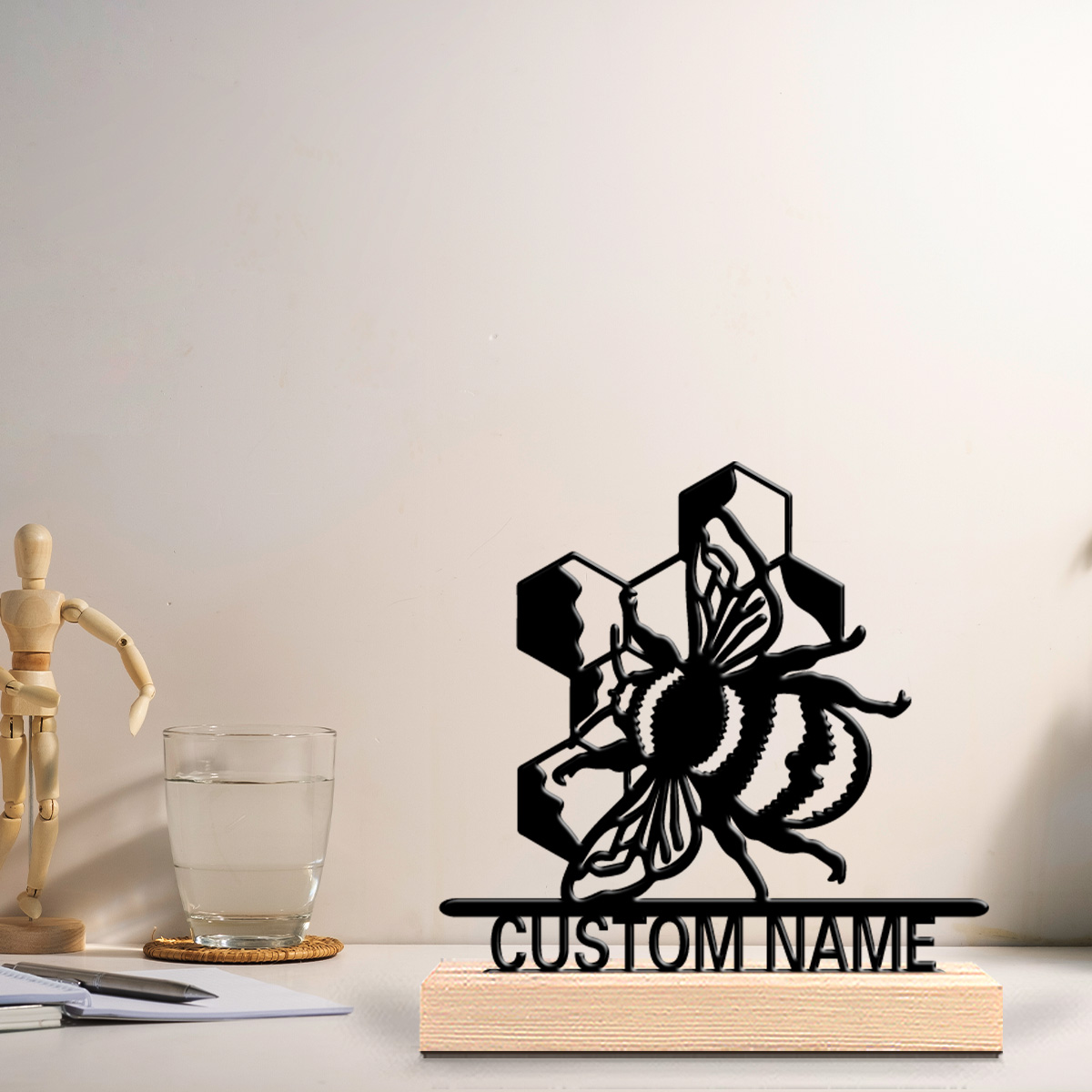 1pc Simple bee Custom Name Met - огляд і ціна Art Craft Simple