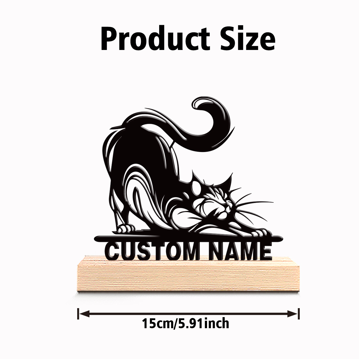 1pc Modern CAT Custom Text Met - огляд і ціна Art Y Craft