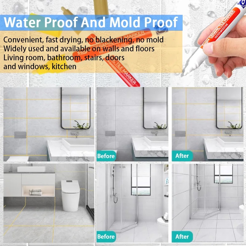 1-2 Pcs Waterproof White Marke - огляд і ціна Mosaic Tile Supply