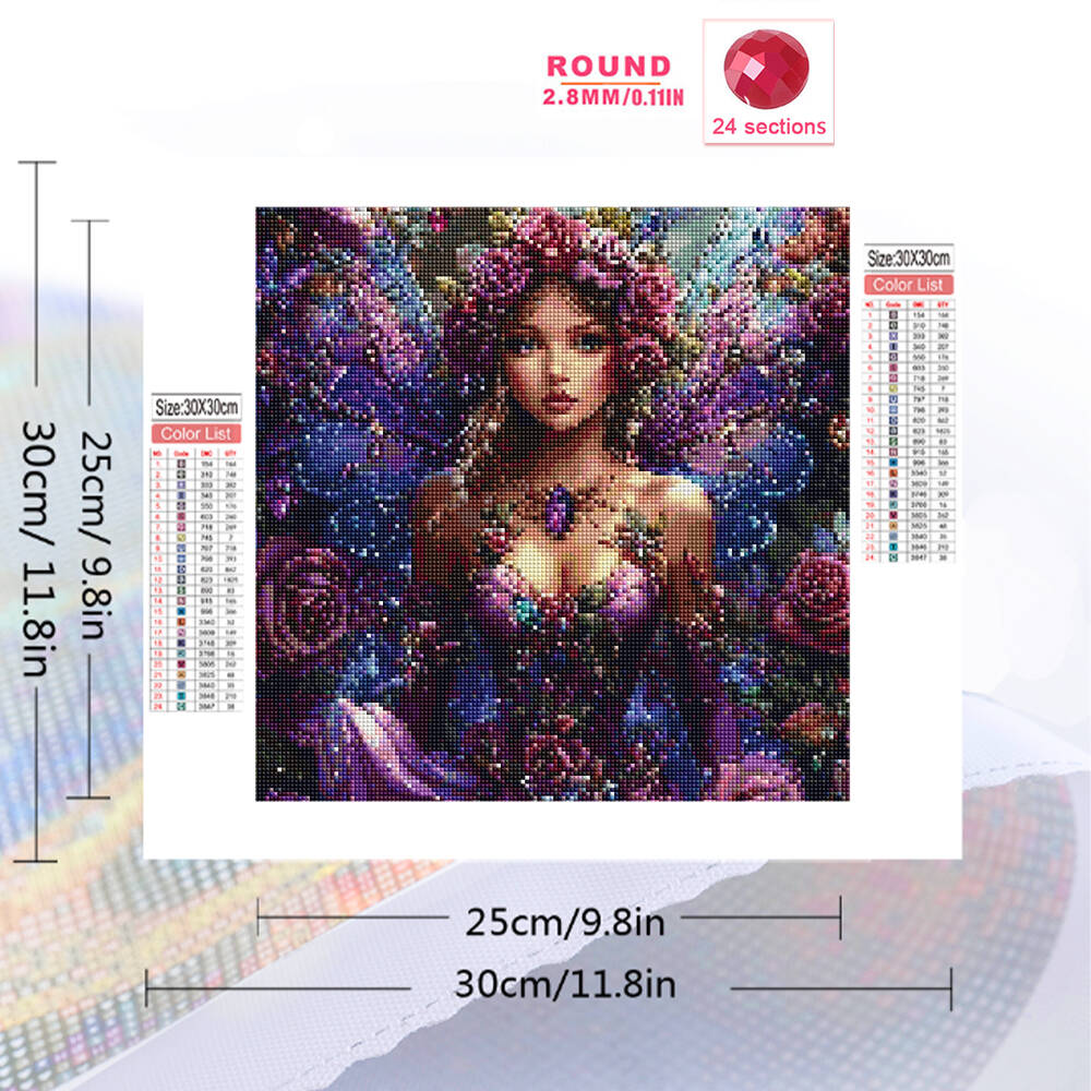5D DIY Diamond Mosaic Woman Po - огляд і ціна Art Craft Butterfly